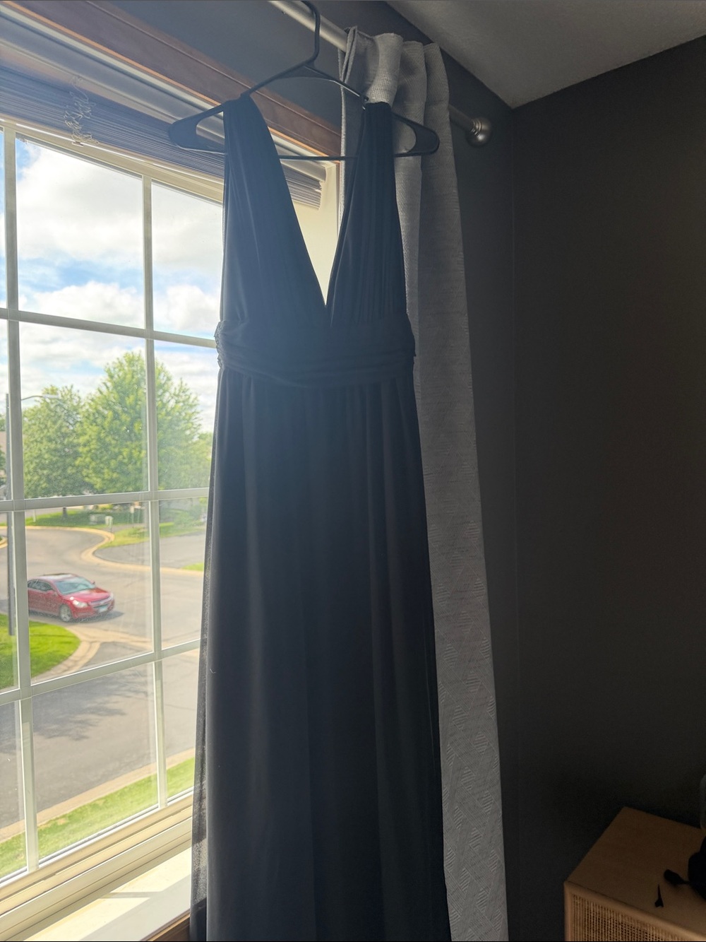 Lulu's Black V-Neck Sleeveless Maxi Dress